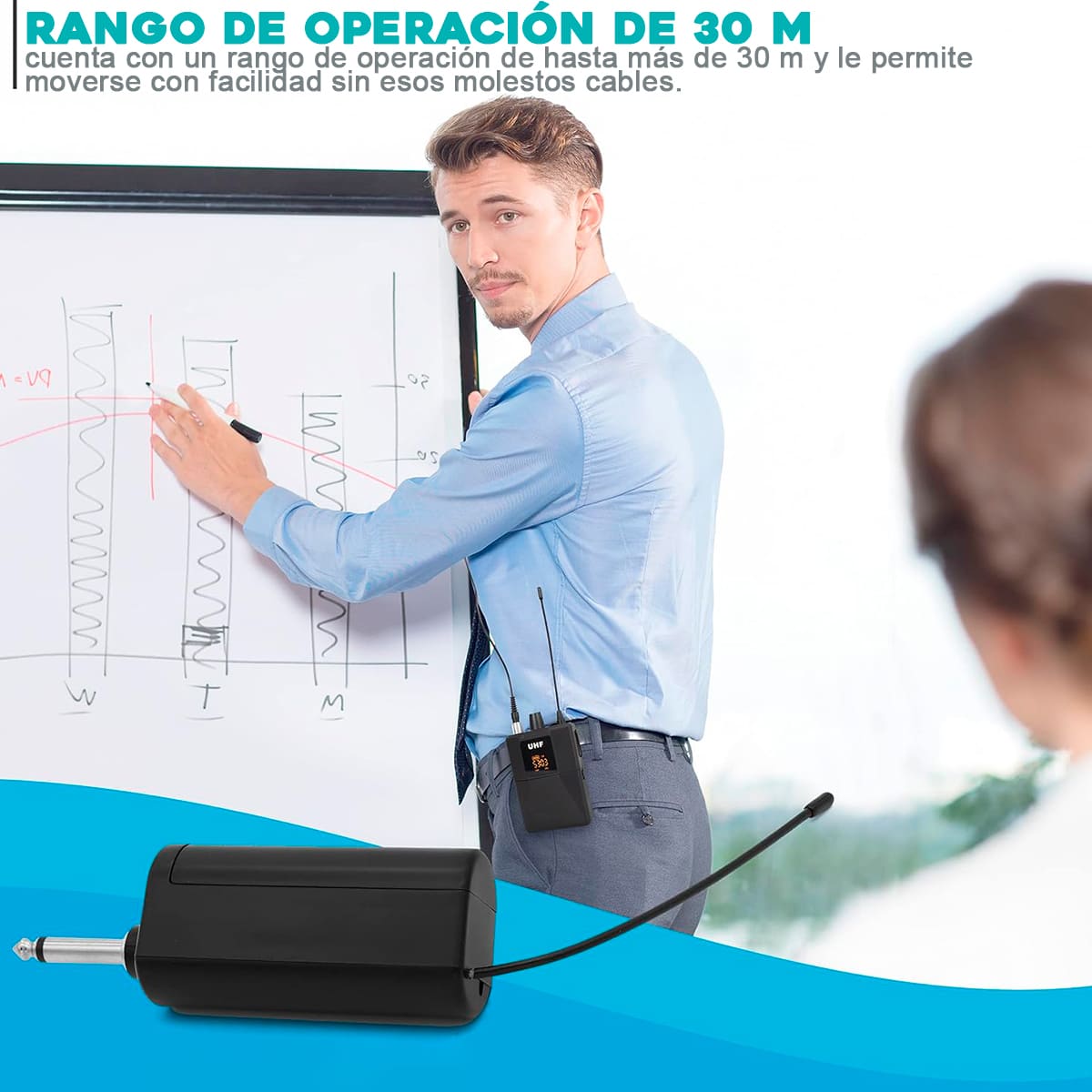Miniatura 12 de Micrófonos Inalámbricos Dual UHF DX-200H